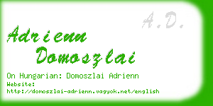 adrienn domoszlai business card